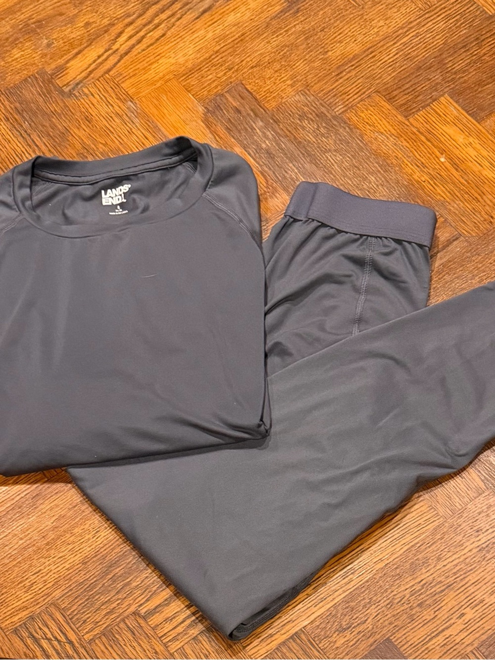 Lands' End Men's Gray Base Layer